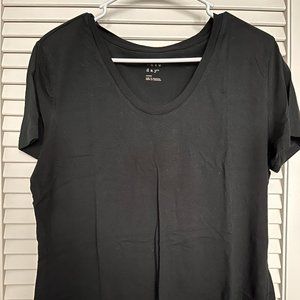 Plain Black Shirt, U-Neck